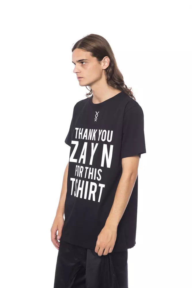 T-shirt da uomo in cotone nero