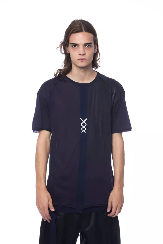Blaues Herren-T-Shirt aus Baumwolle