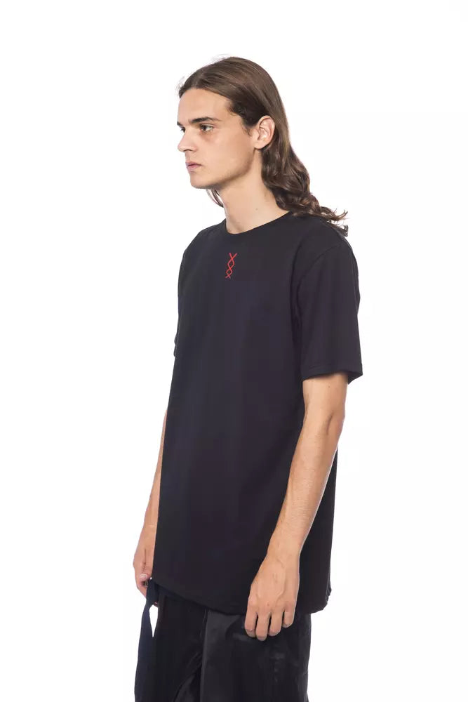 Schwarzes Herren-T-Shirt aus Baumwolle