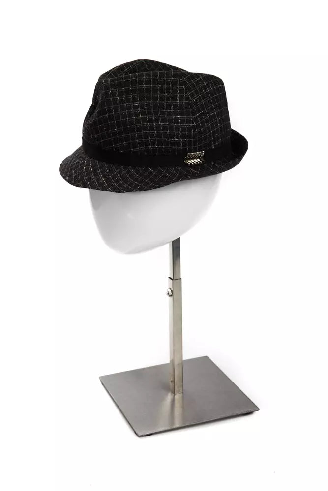 Schwarzer Wollhut für Damen