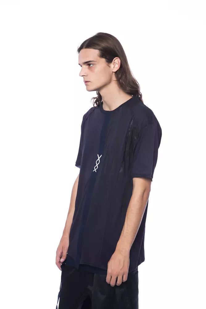Blaues Herren-T-Shirt aus Baumwolle