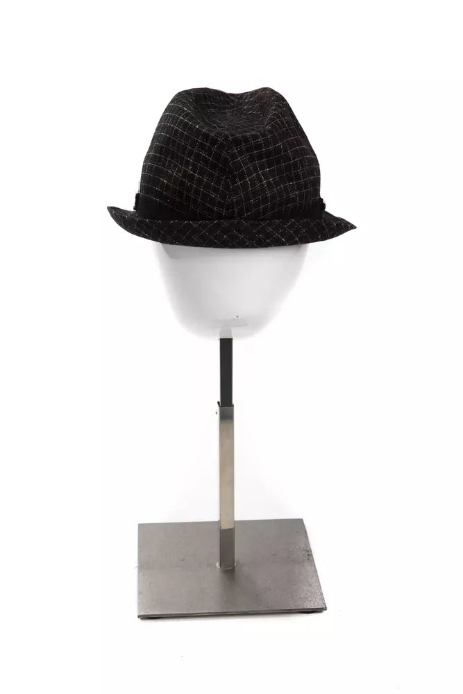 Schwarzer Wollhut für Damen