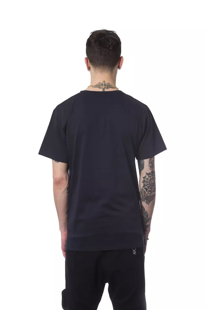 Blaues Herren-T-Shirt aus Baumwolle