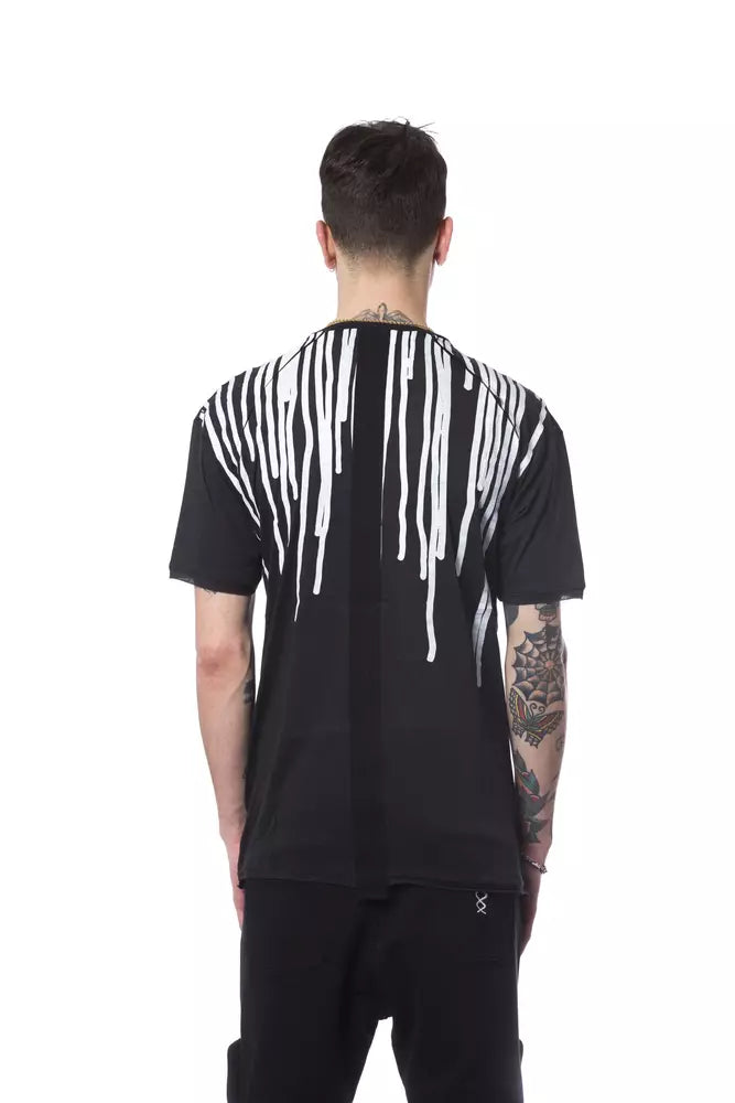 Schwarzes Herren-T-Shirt aus Baumwolle