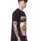 Schwarzes Herren-T-Shirt aus Baumwolle