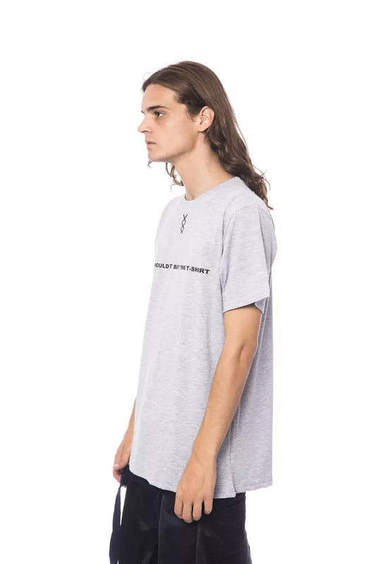 T-shirt da uomo in cotone grigio