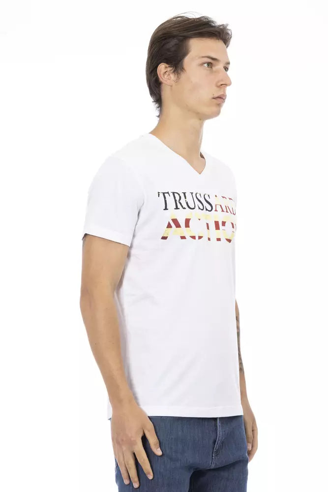 Weißes Herren-T-Shirt aus Baumwolle