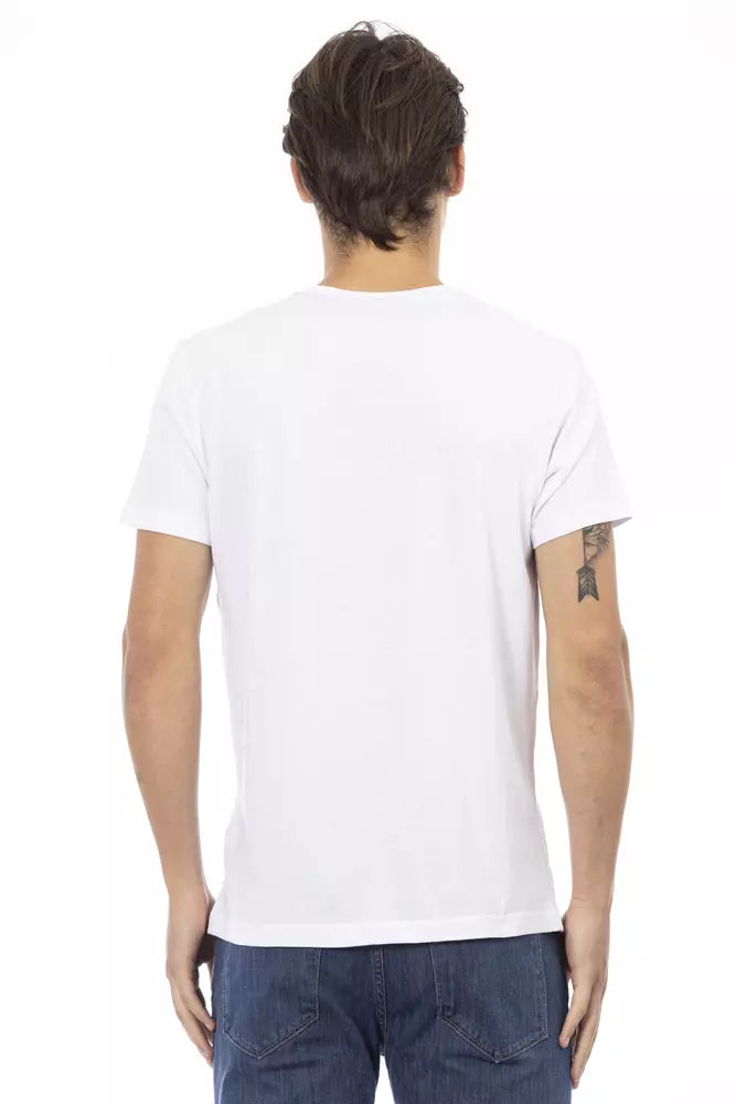 Weißes Herren-T-Shirt aus Baumwolle