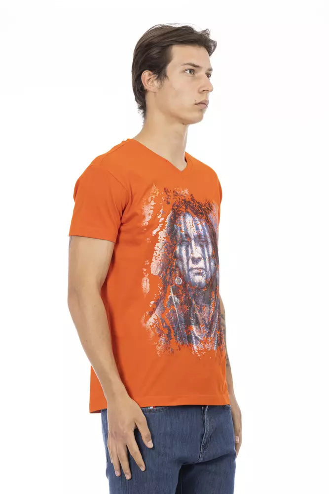Oranges Herren-T-Shirt aus Baumwolle