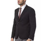 Blazer da uomo in lana nera