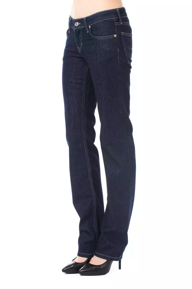 Blaue Baumwolljeans für Damen