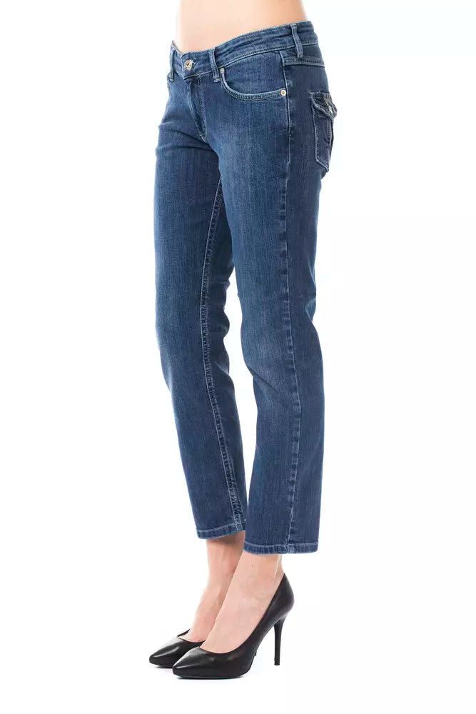 Hellblaue Damenjeans aus Baumwolle