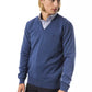 Blue Merino Wool Men Sweater