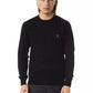 Black Merino Wool Men Sweater