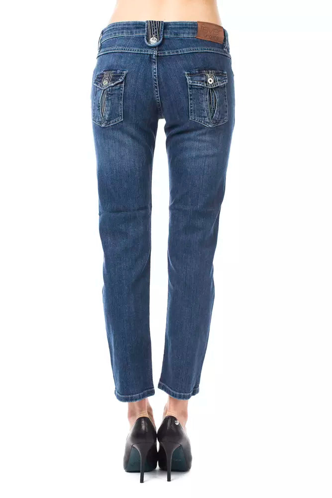 Hellblaue Damenjeans aus Baumwolle