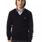 Black Merino Wool Men Sweater