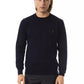 Blue Merino Wool Men Sweater