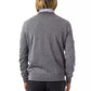 Gray Merino Wool Men Sweater