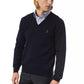 Blue Merino Wool Men Sweater