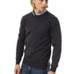 Gray Merino Wool Men Sweater