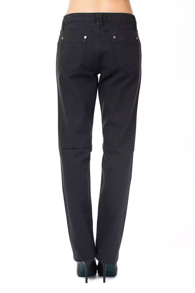 Blaue Baumwollhose für Damen