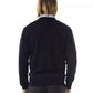 Blue Merino Wool Men Sweater