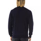 Blue Merino Wool Men Sweater