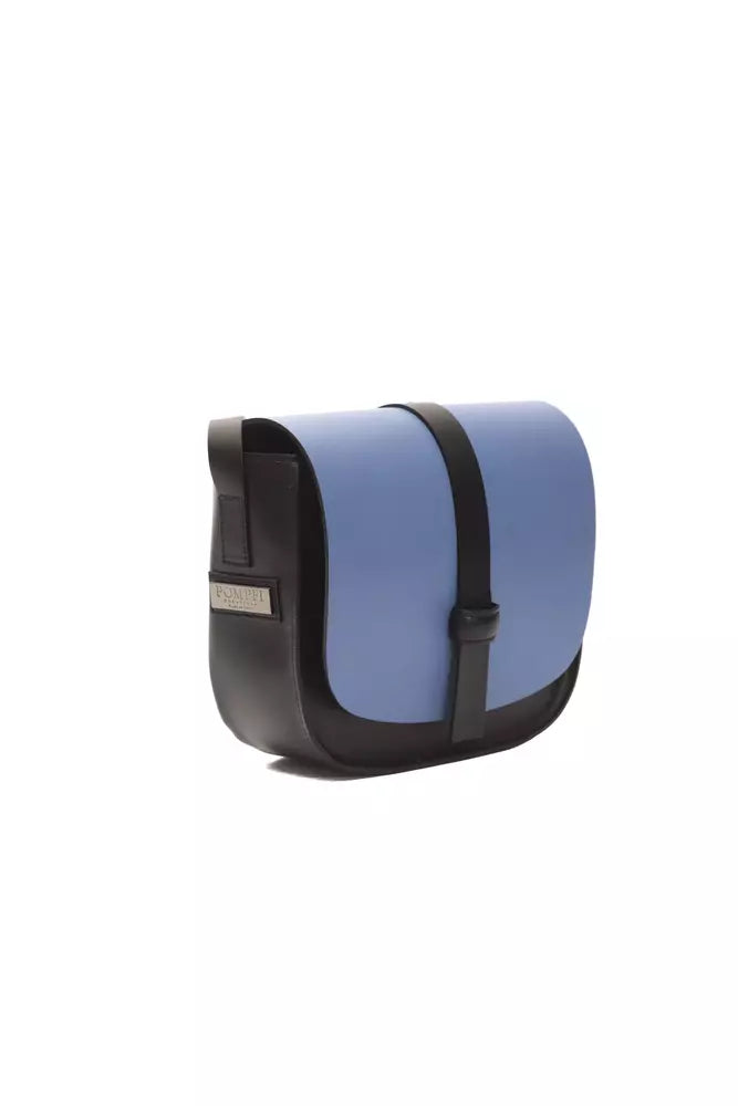 Blaue Umhängetasche aus Leder für Damen