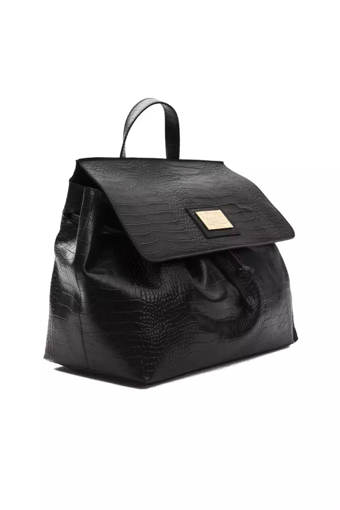Schwarze Leder Damen Handtasche