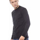 Black Cotton Men's Sweater