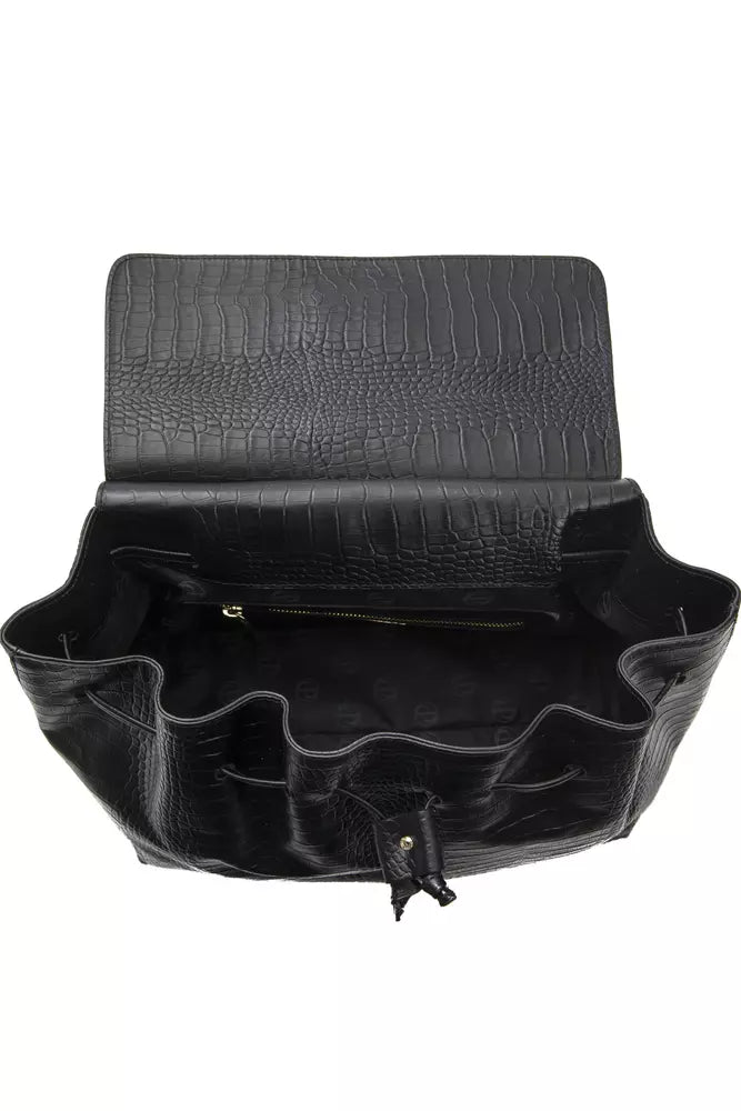 Schwarze Leder Damen Handtasche
