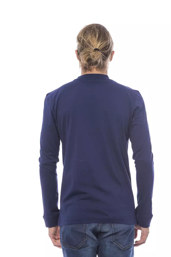 Blauer Herrenpullover aus Baumwolle