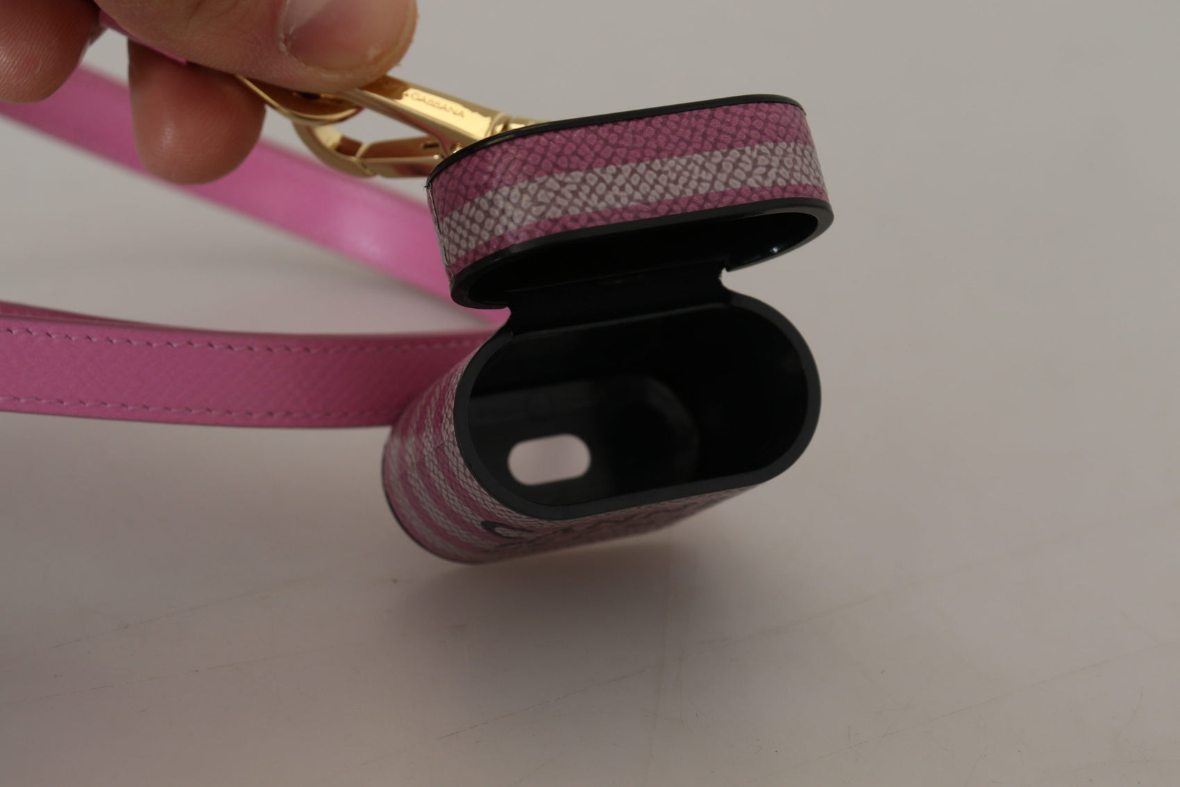 Custodia per AirPods in pelle chic rosa