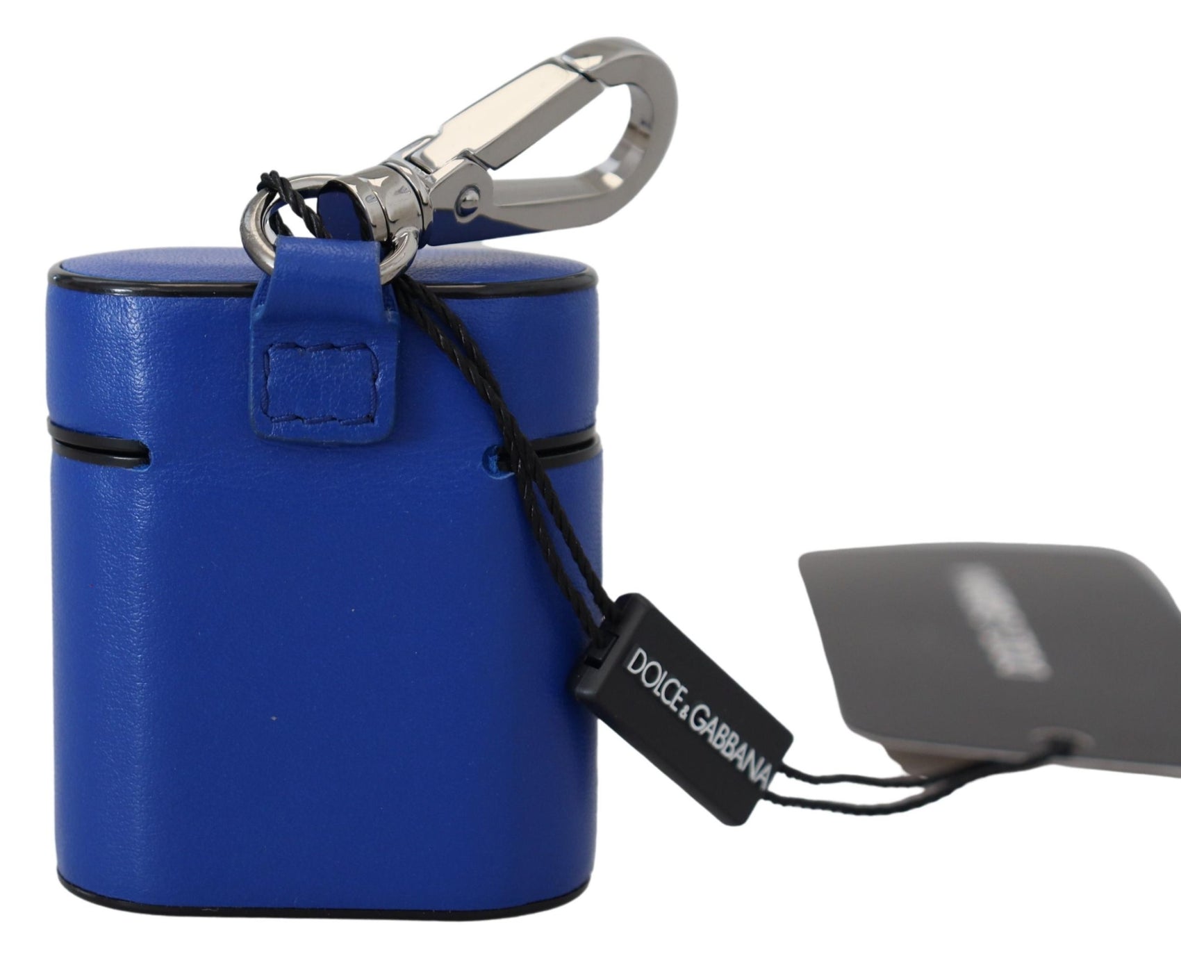 Elegante custodia in pelle blu per Airpods
