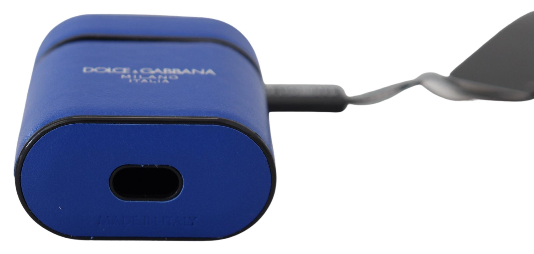 Elegante custodia in pelle blu per Airpods