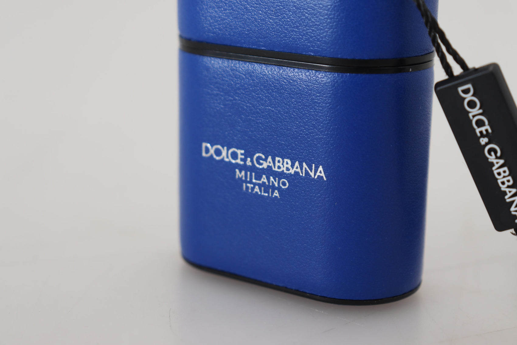 Elegante custodia in pelle blu per Airpods