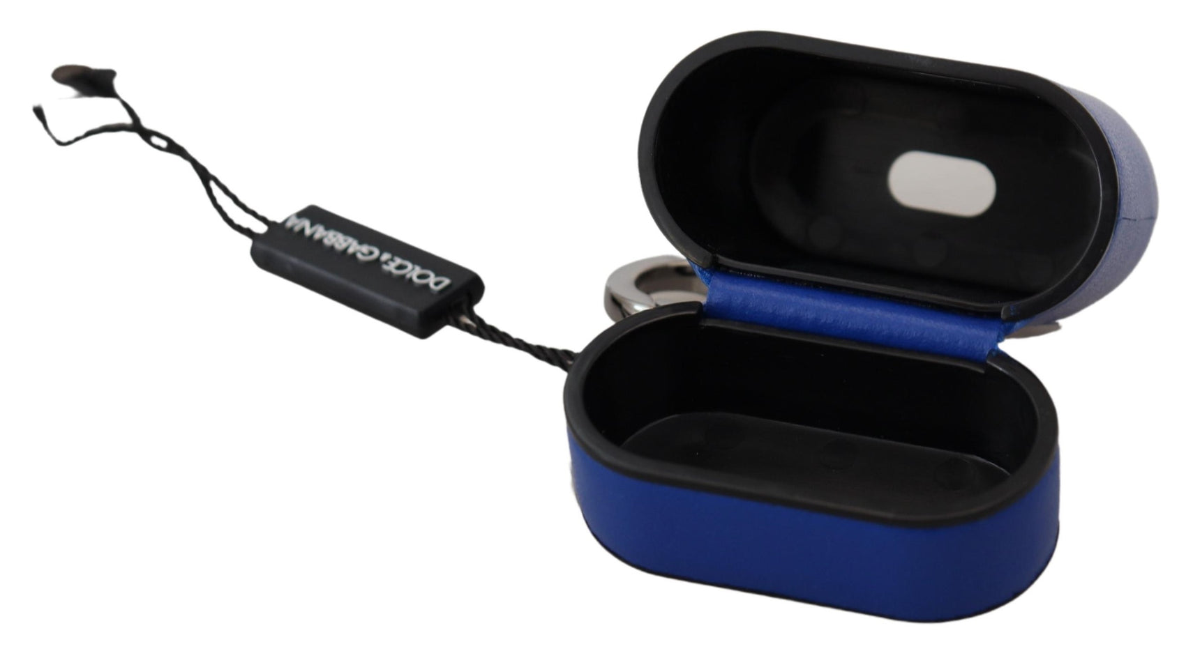 Elegante custodia in pelle blu per Airpods