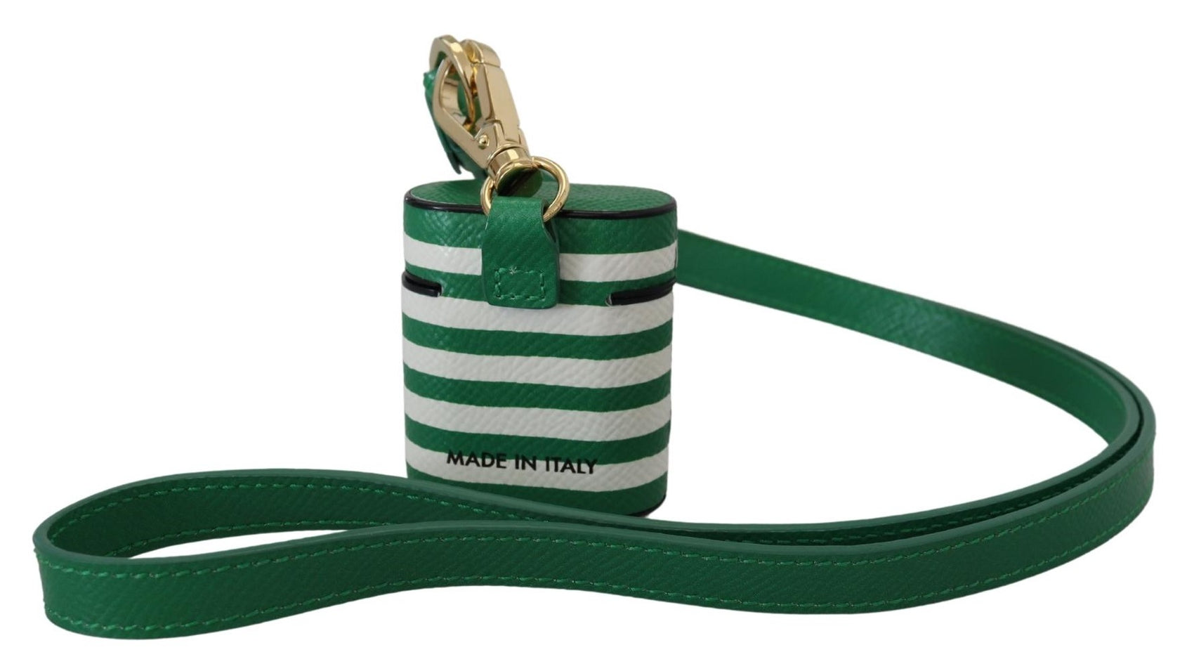 Elegante custodia in pelle per Airpods - Verde lussureggiante