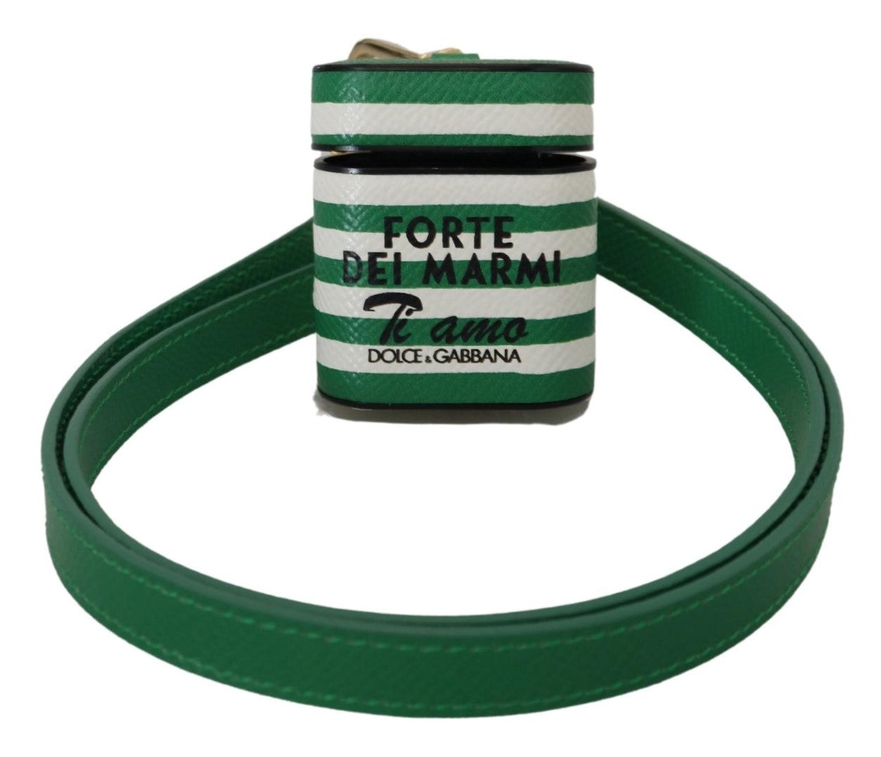 Elegante custodia in pelle per Airpods - Verde lussureggiante