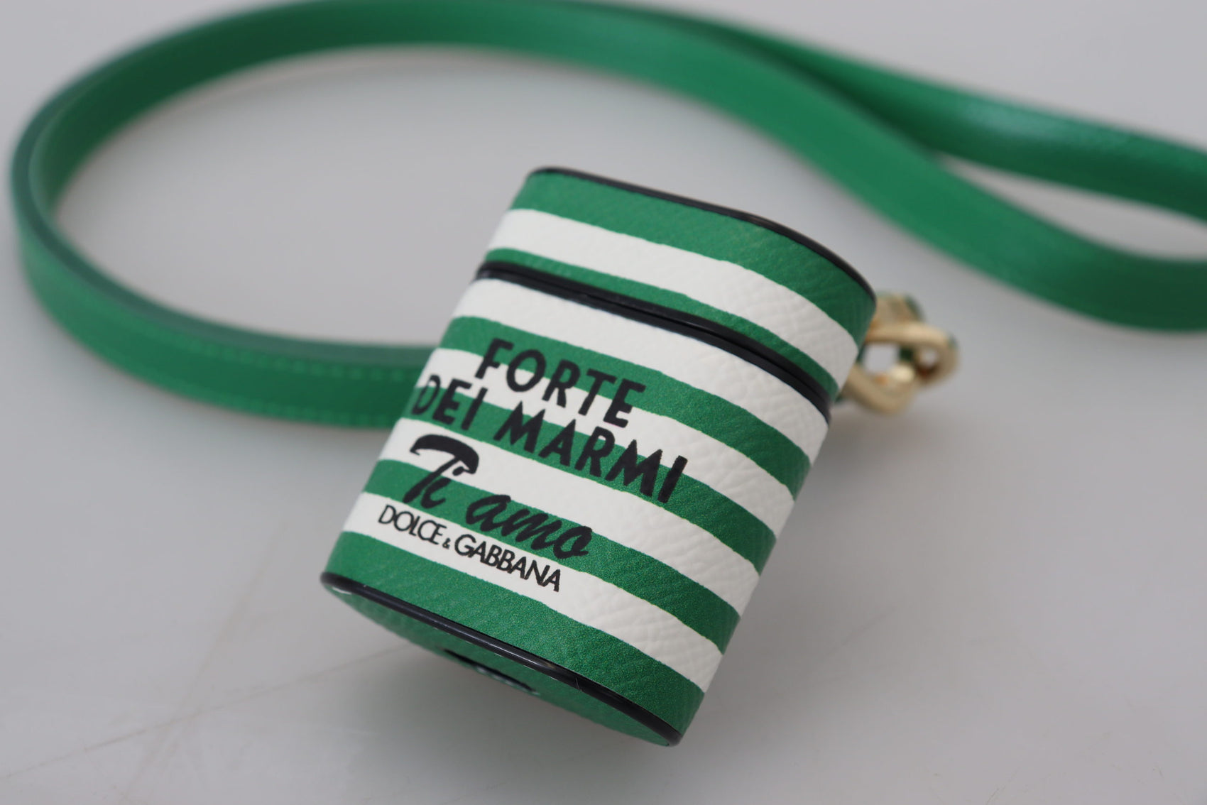 Elegante custodia in pelle per Airpods - Verde lussureggiante