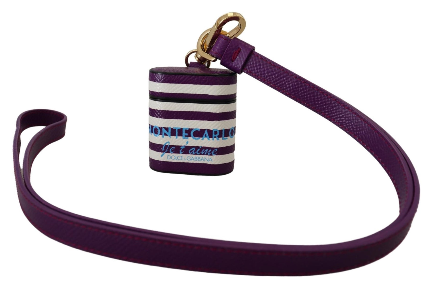 Custodia per Airpods in pelle viola chic