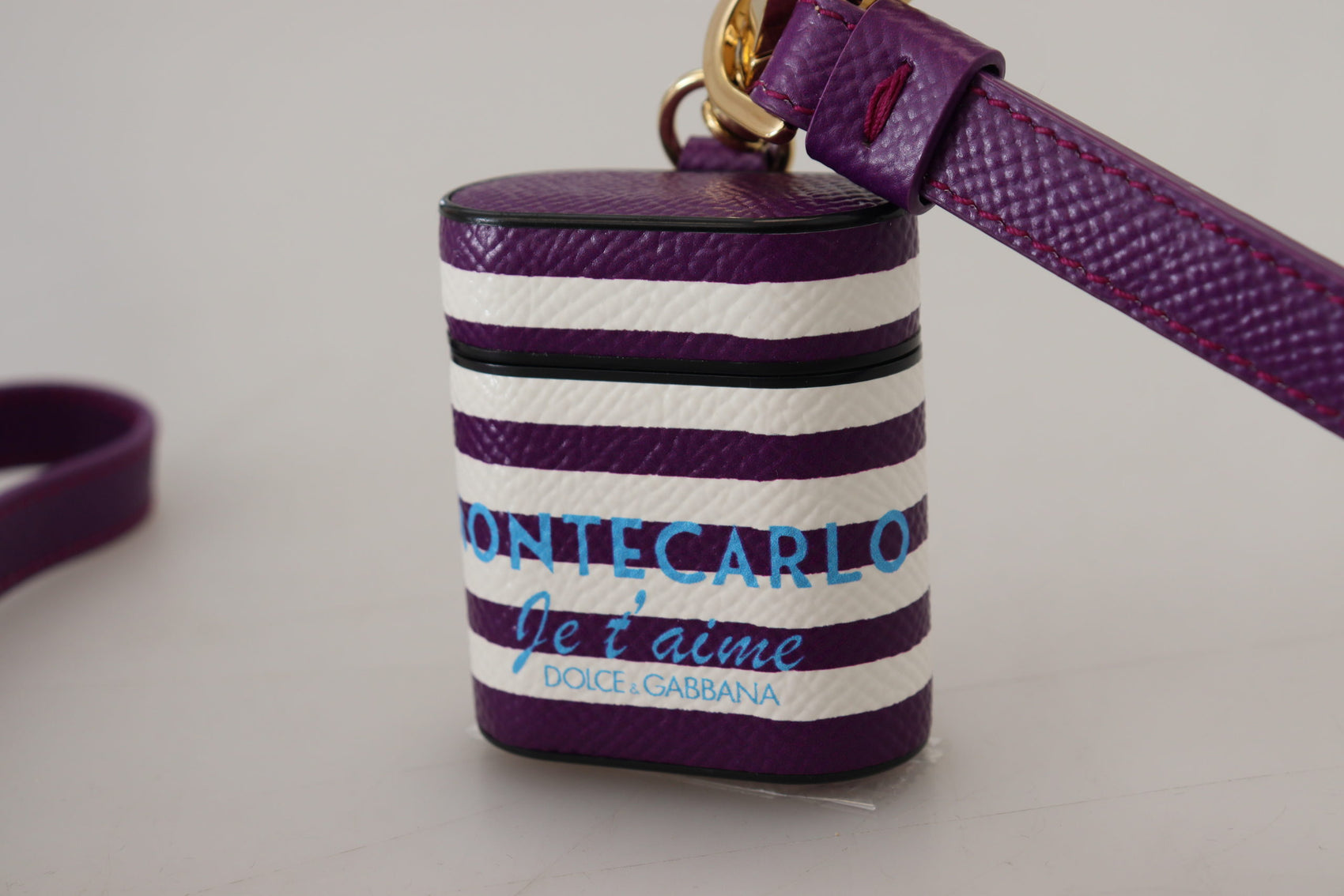 Custodia per Airpods in pelle viola chic
