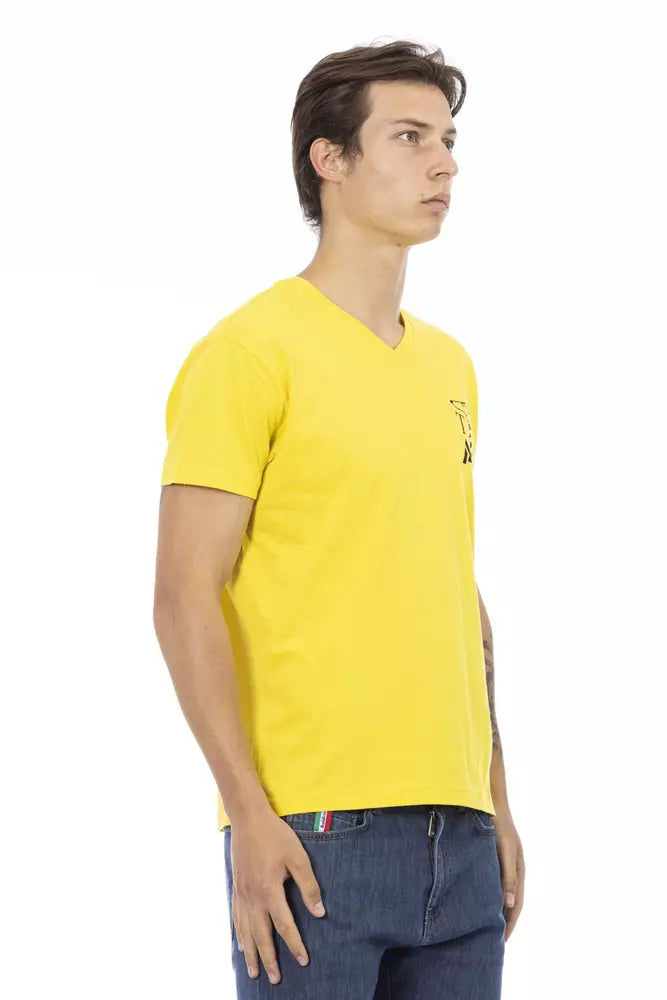 Gelbes Herren-T-Shirt aus Baumwolle