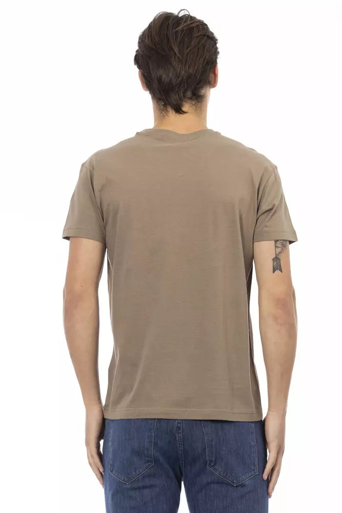 Braunes Herren-T-Shirt aus Baumwolle