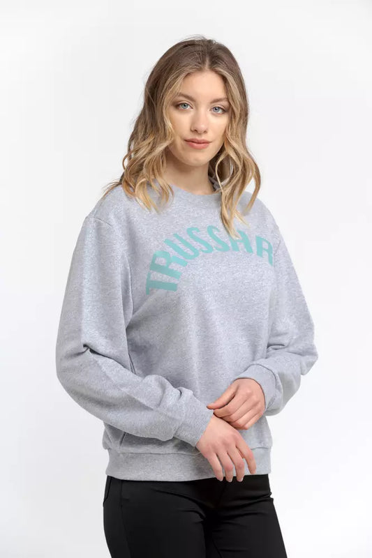 Maglione da donna in cotone grigio