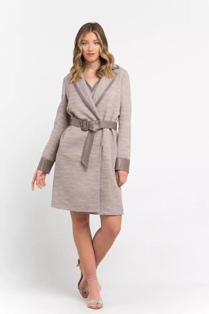 Cappotto da donna in cotone beige