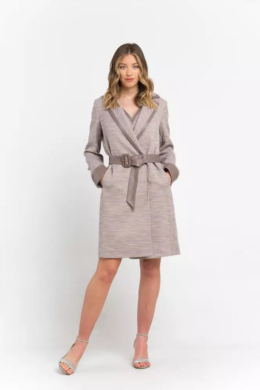 Cappotto da donna in cotone beige