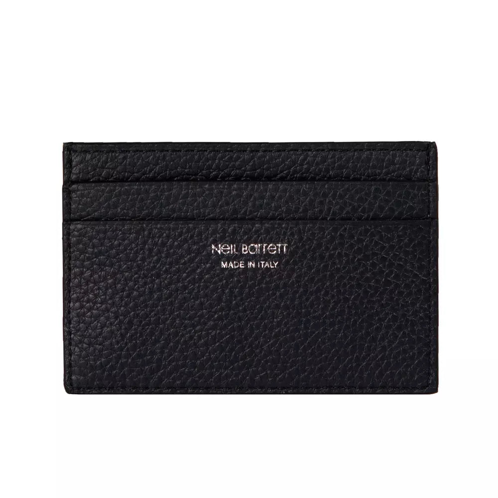 Schwarze Herrenbrieftasche aus Leder
