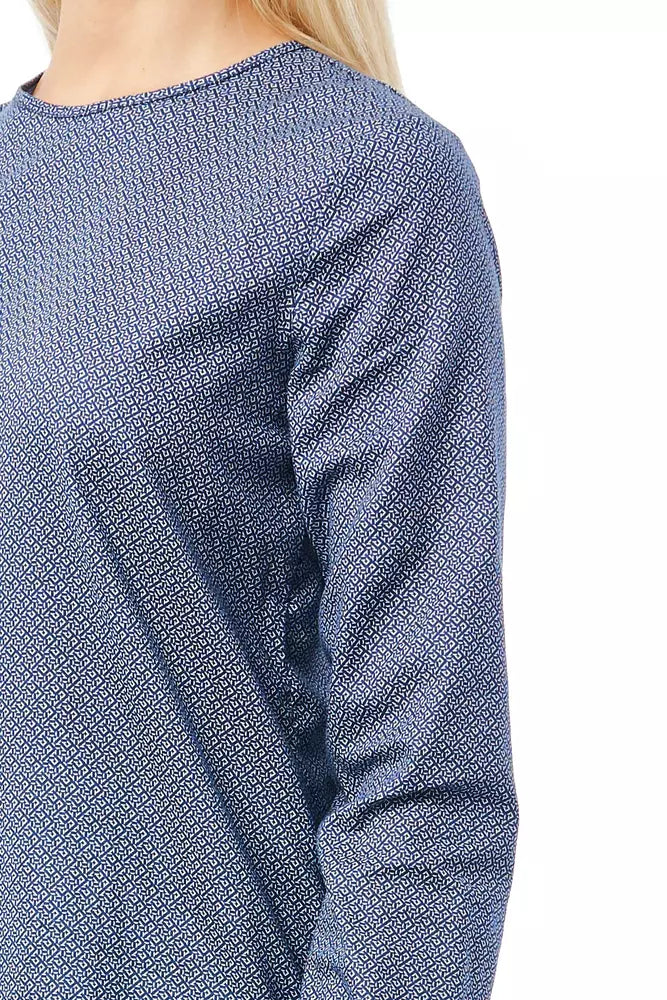 Camicia da donna in cotone blu