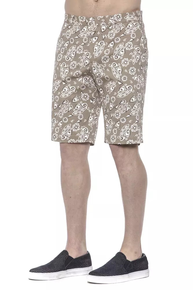 Beige Herren-Bermudashorts aus Baumwolle